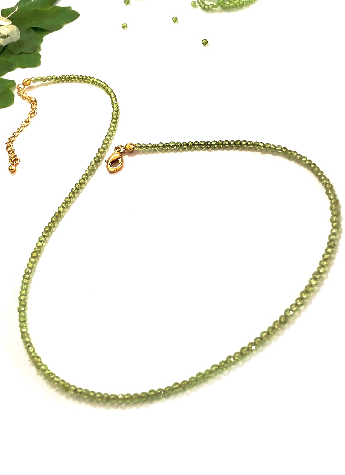 Peridot crystal necklace