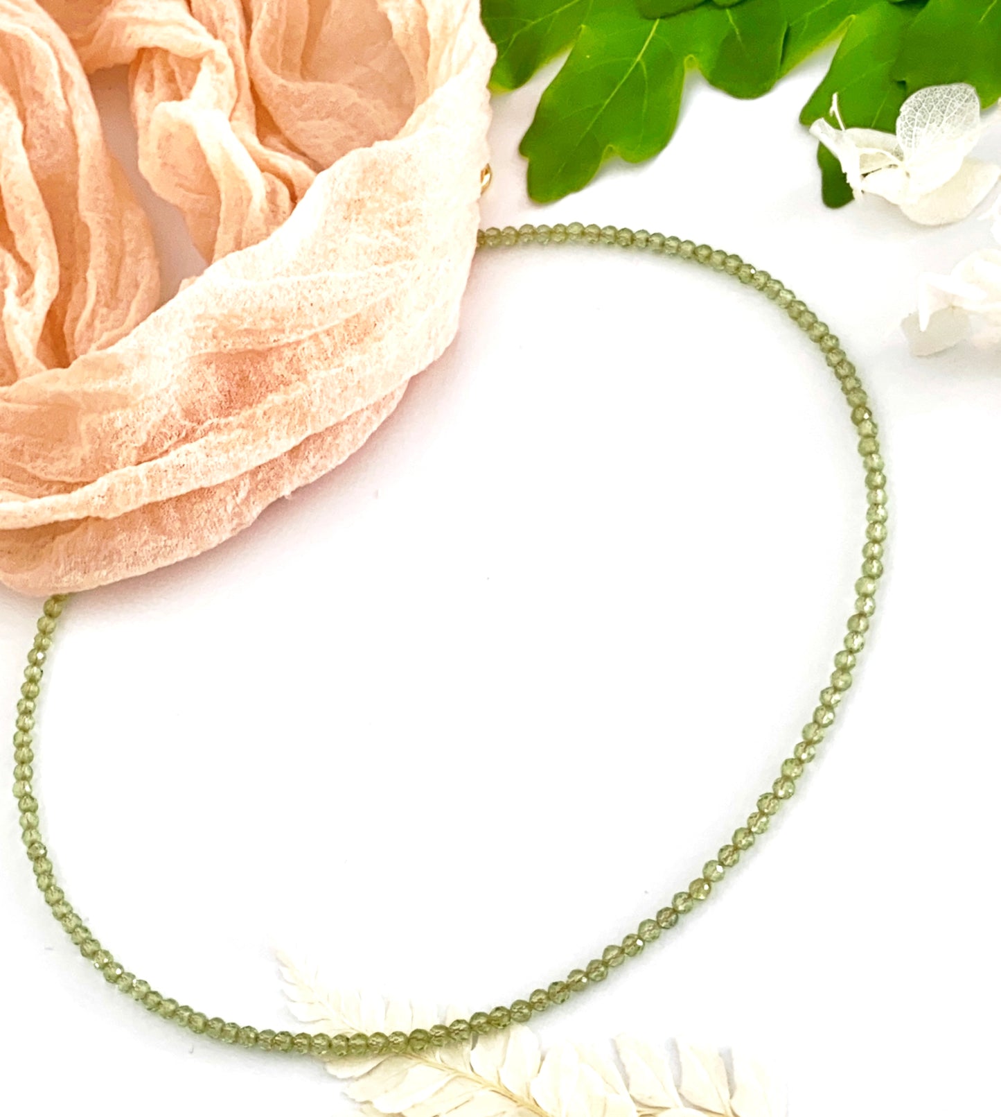Peridot crystal necklace