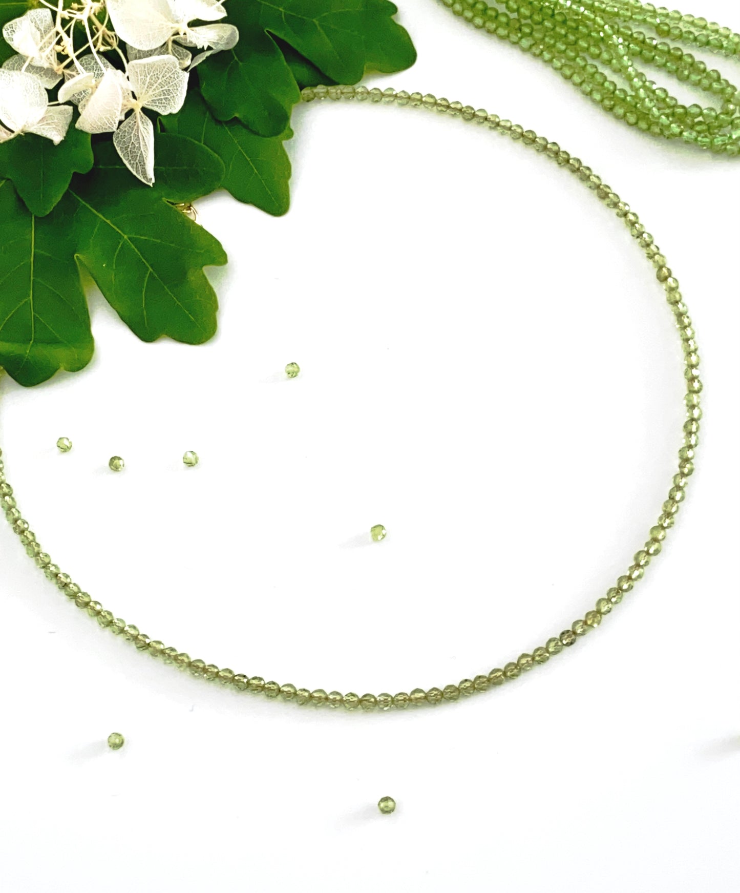 Peridot crystal necklace