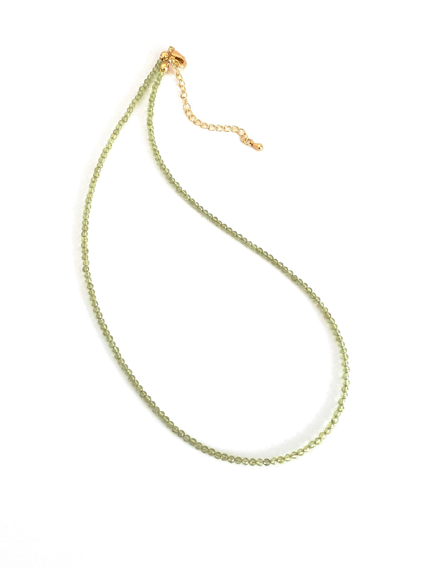 Peridot crystal necklace