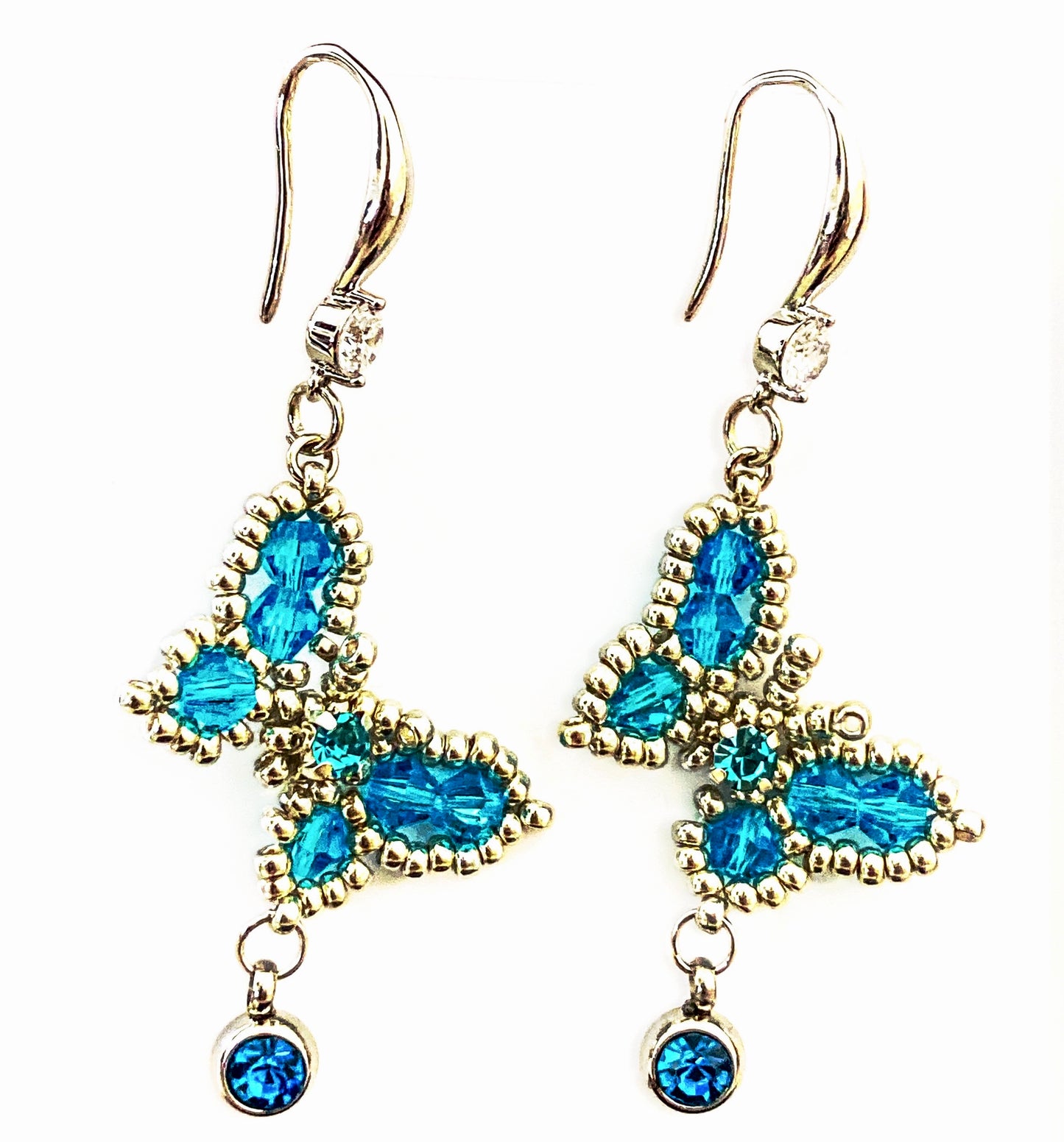 Beaded Butterfly Charm Earring