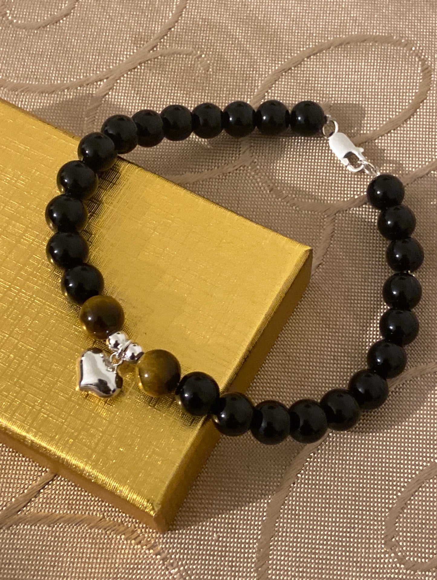 Sterling silver Heart theme Bracelet ( Mum, Dad and Kids )