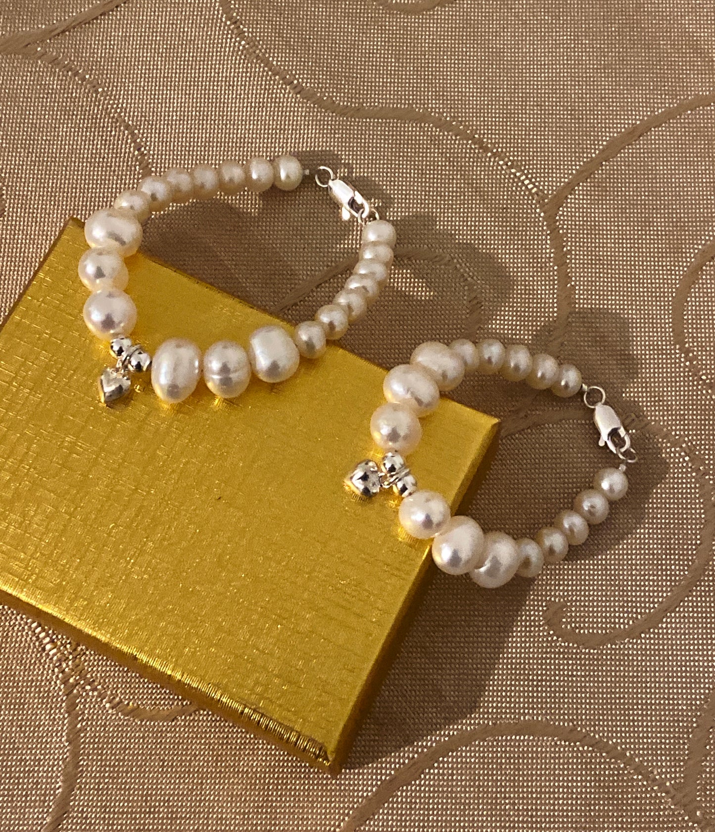 Sterling silver Heart theme Bracelet ( Mum, Dad and Kids )