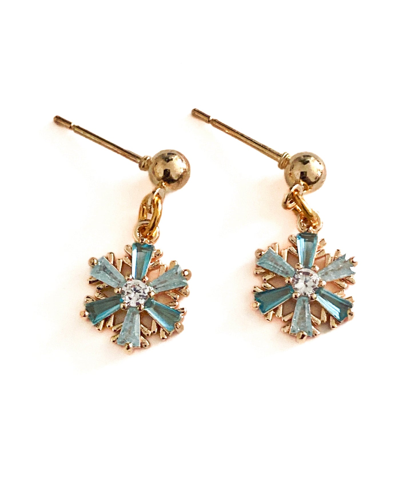 Sparkly snowflake earrings