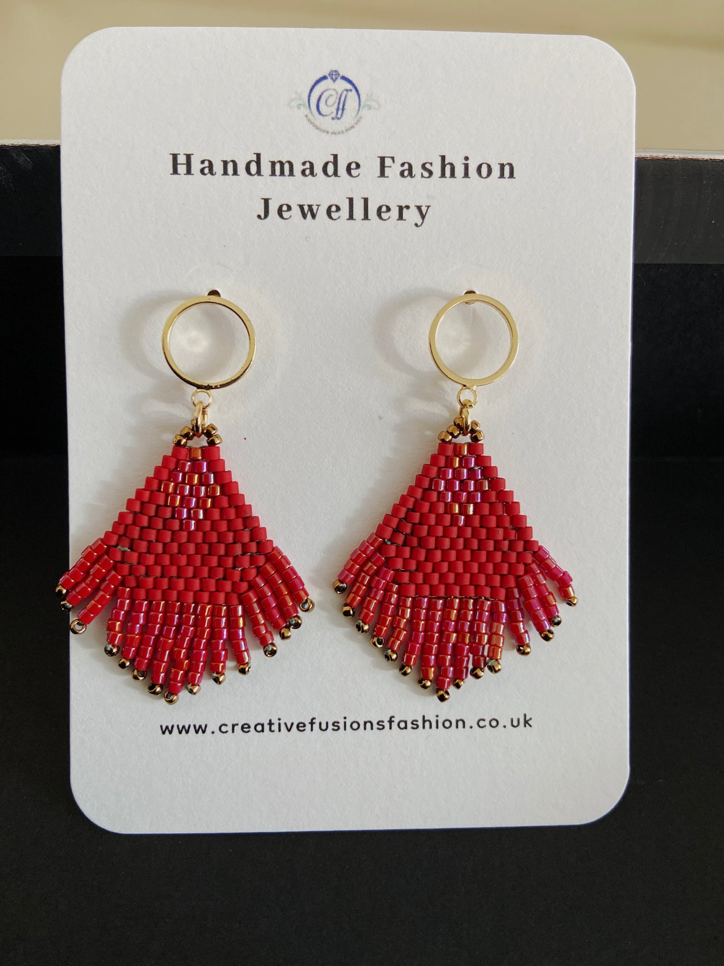 Beaded fringe earring: