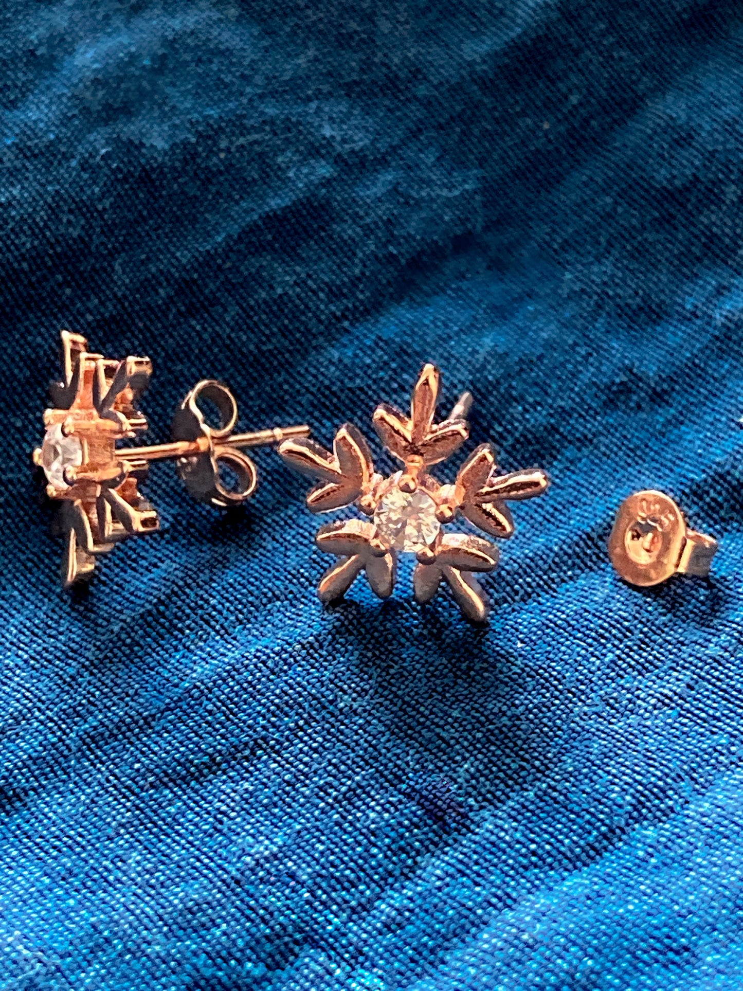 Snowflake Ear stud - Sterling Silver