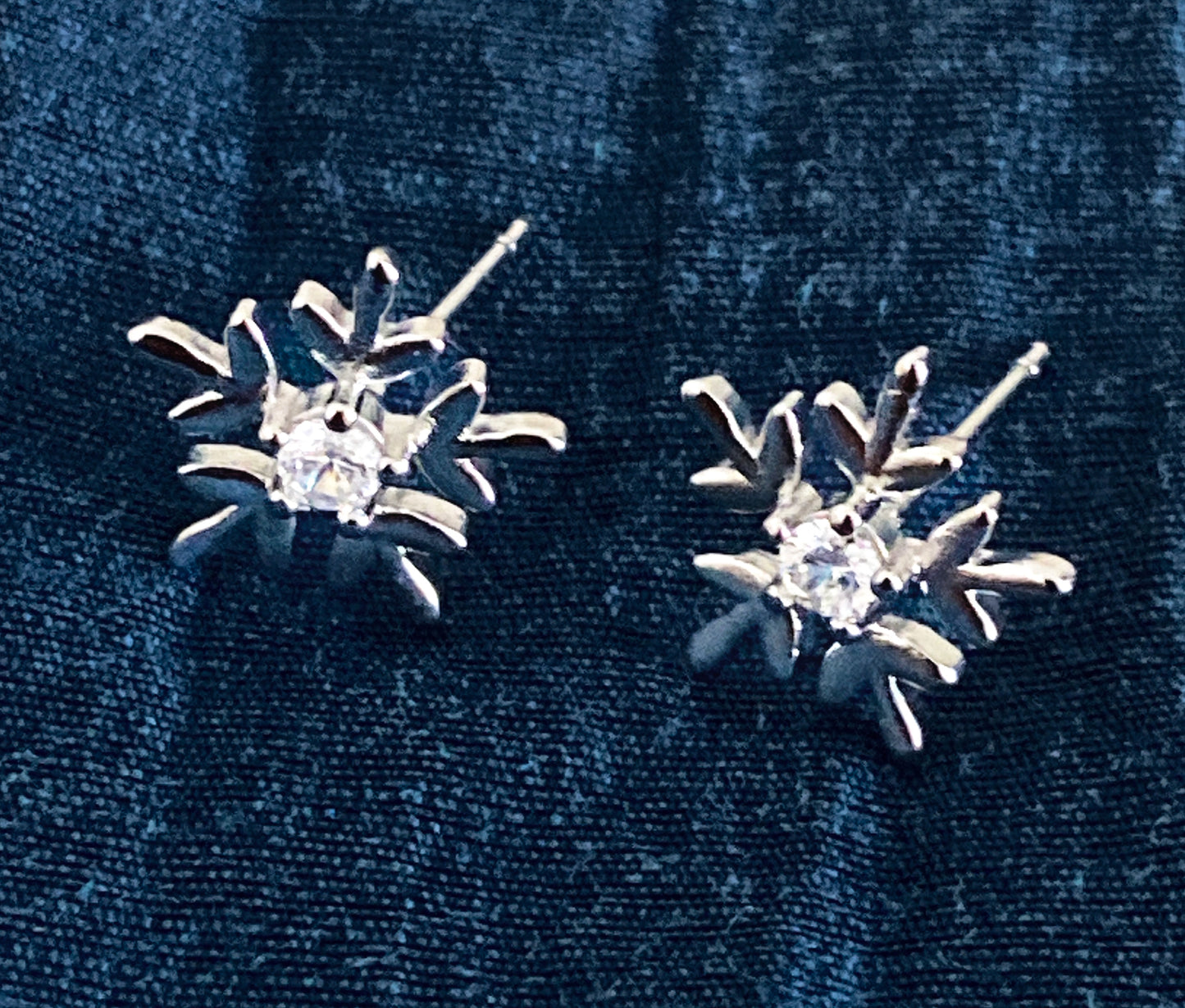 Snowflake Ear stud - Sterling Silver