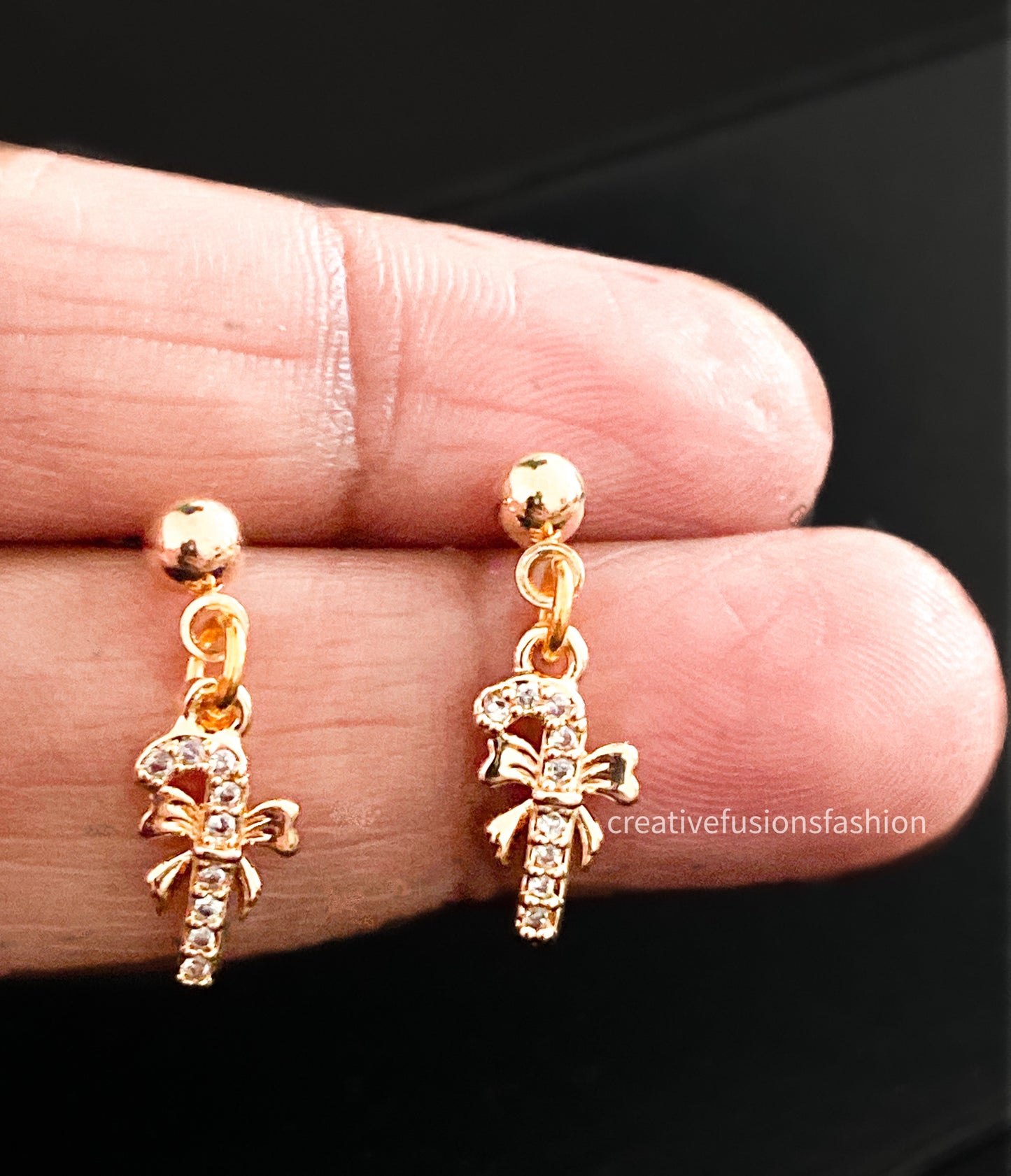 Crystal candy cane Earrings