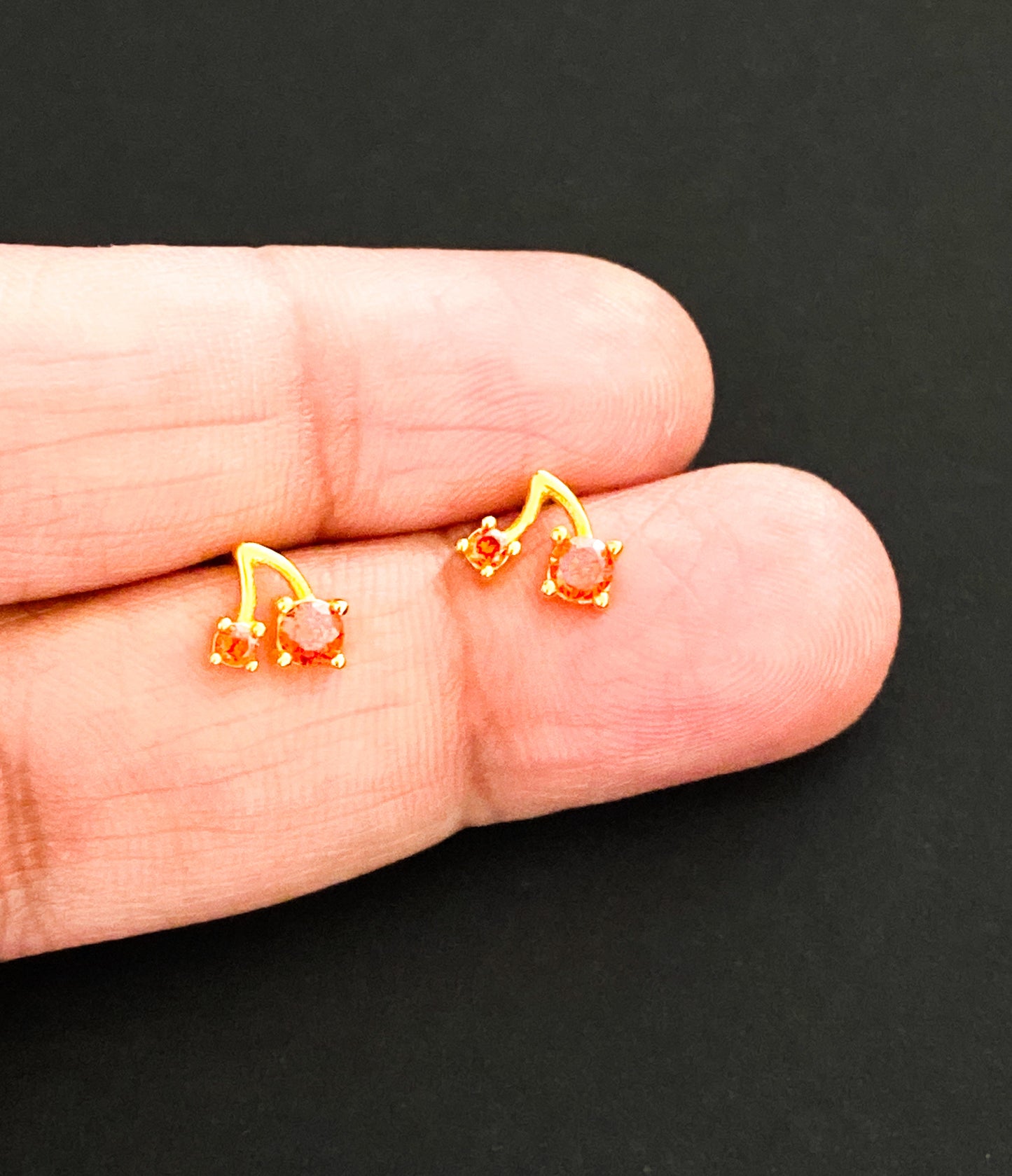 Cherry Mini Stud Earrings
