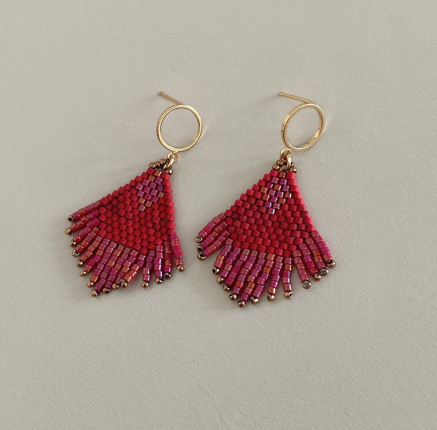 Beaded fringe earring: