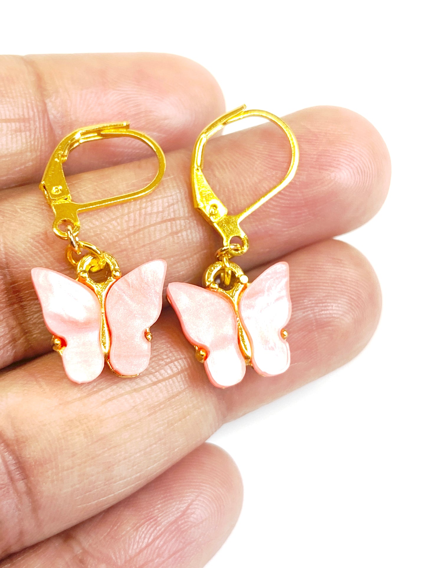Mini Butterfly Charm Earring-Gold plated