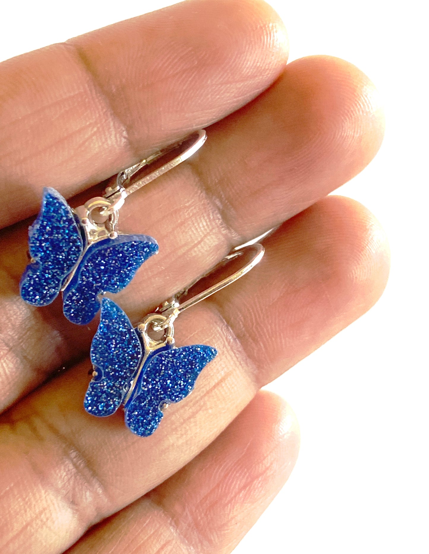 Sparkly Butterfly charm earring