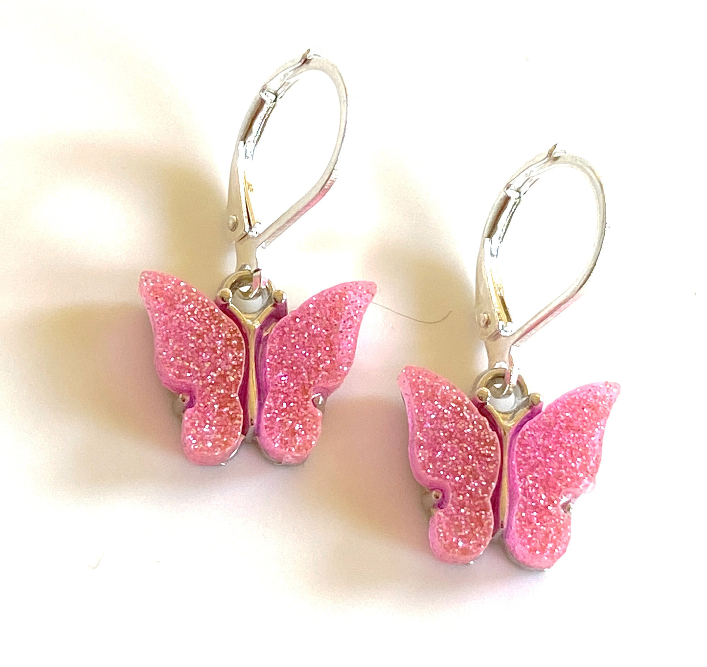 Sparkly Butterfly charm earring