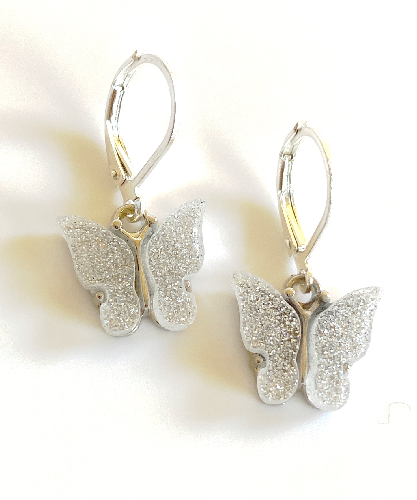 Sparkly Butterfly charm earring