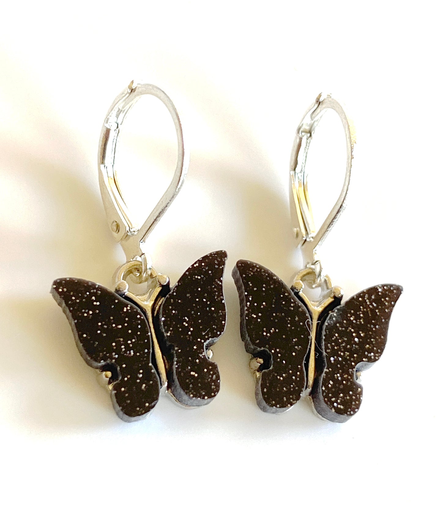 Sparkly Butterfly charm earring
