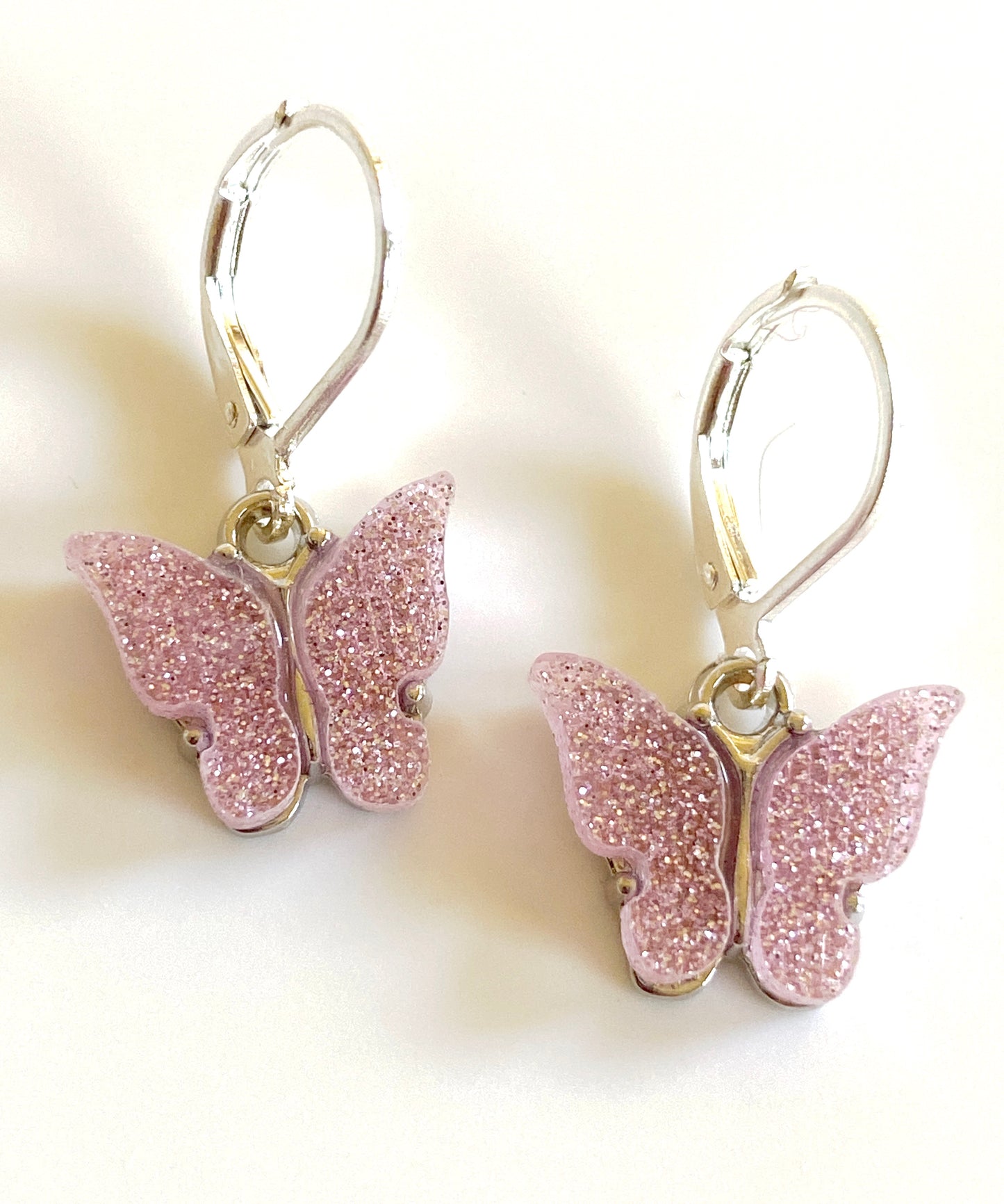 Sparkly Butterfly charm earring