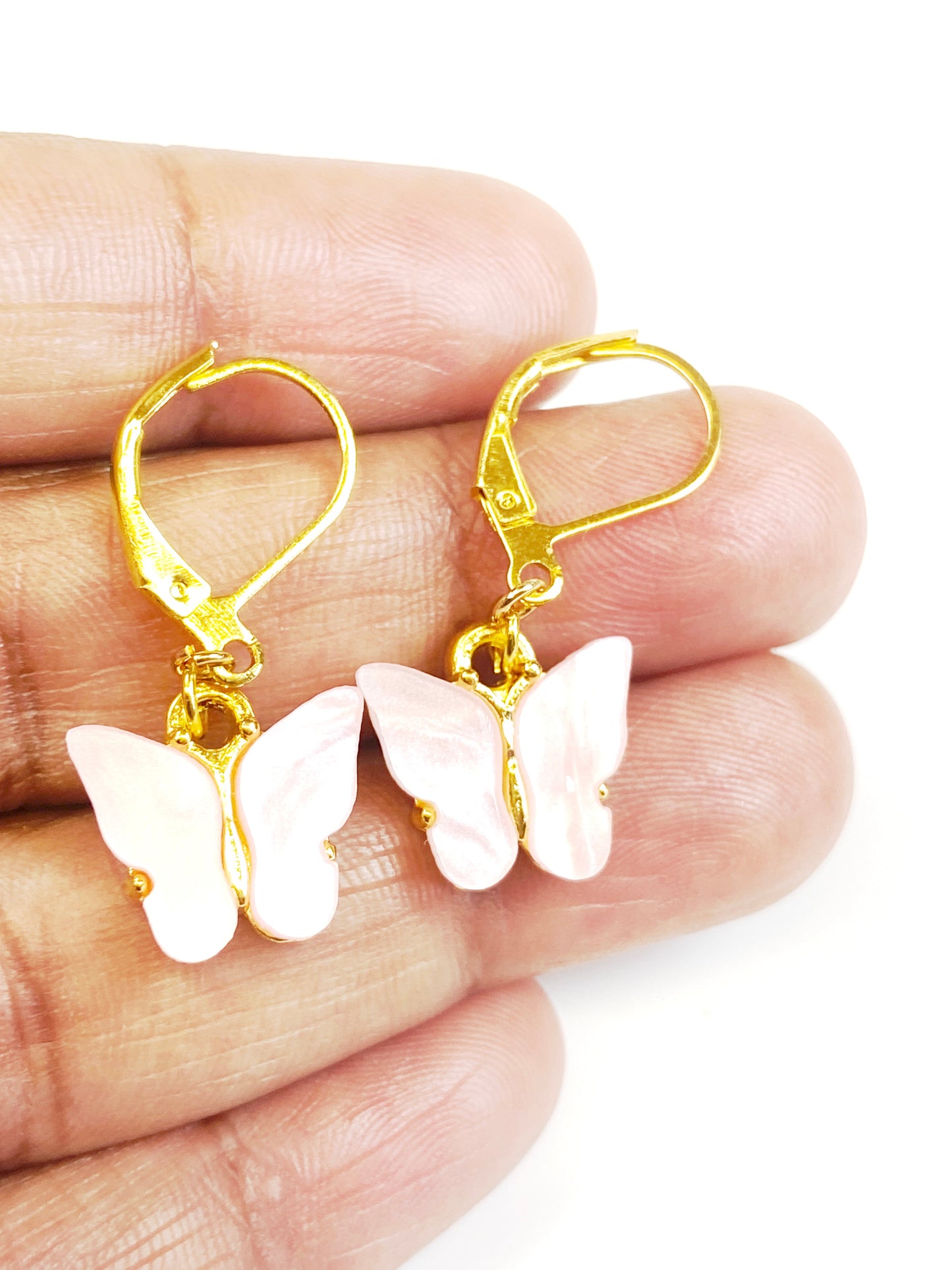 Mini Butterfly Charm Earring-Gold plated