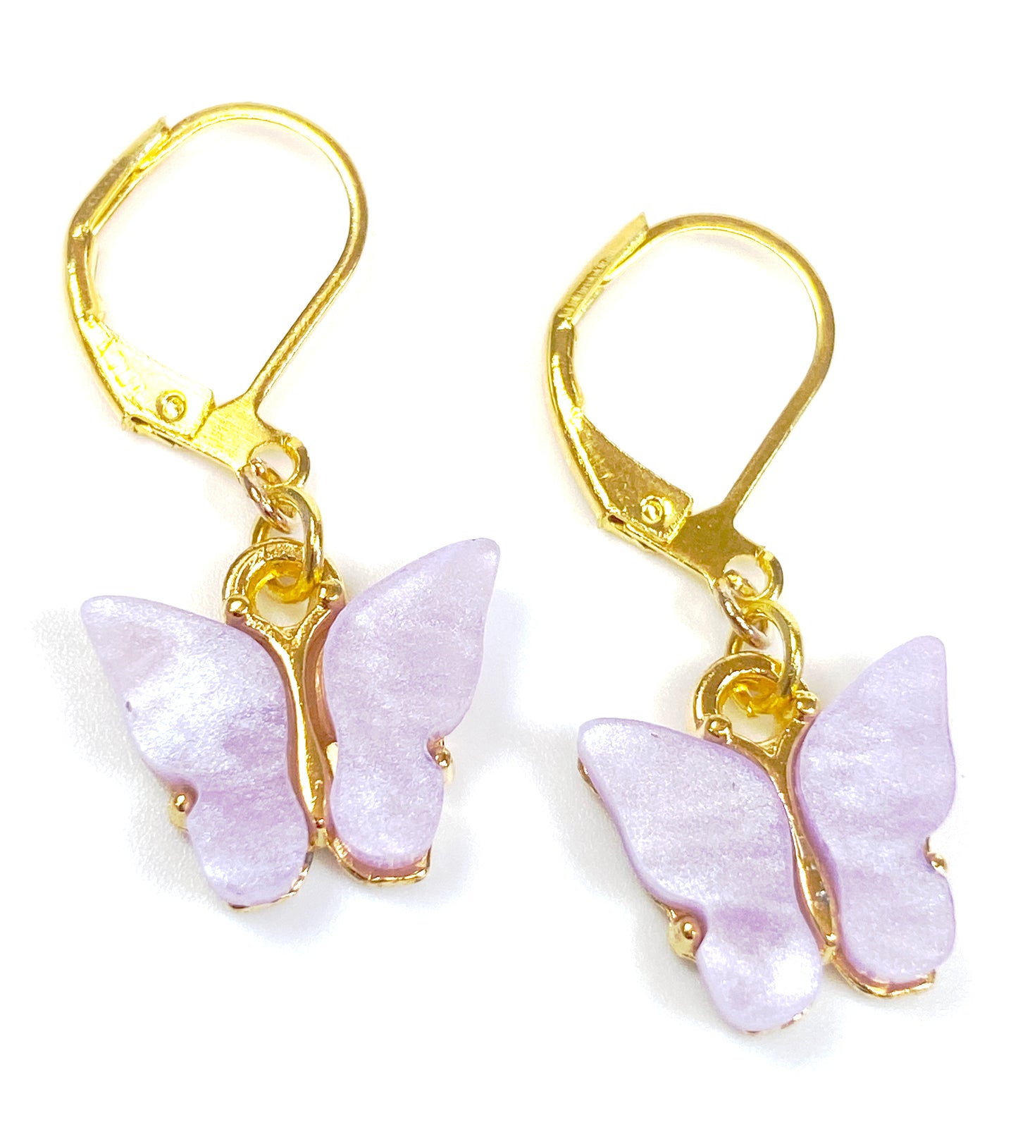 Mini Butterfly Charm Earring-Gold plated
