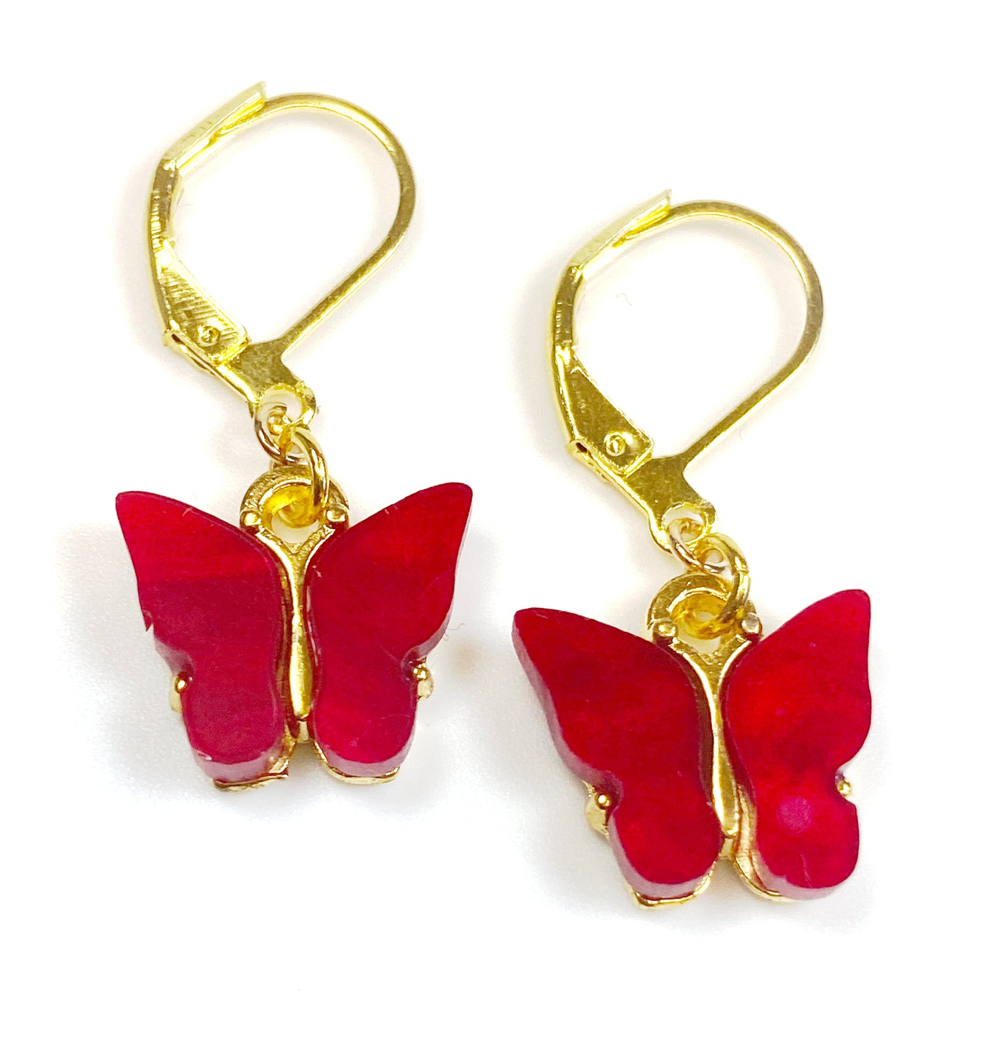 Mini Butterfly Charm Earring-Gold plated
