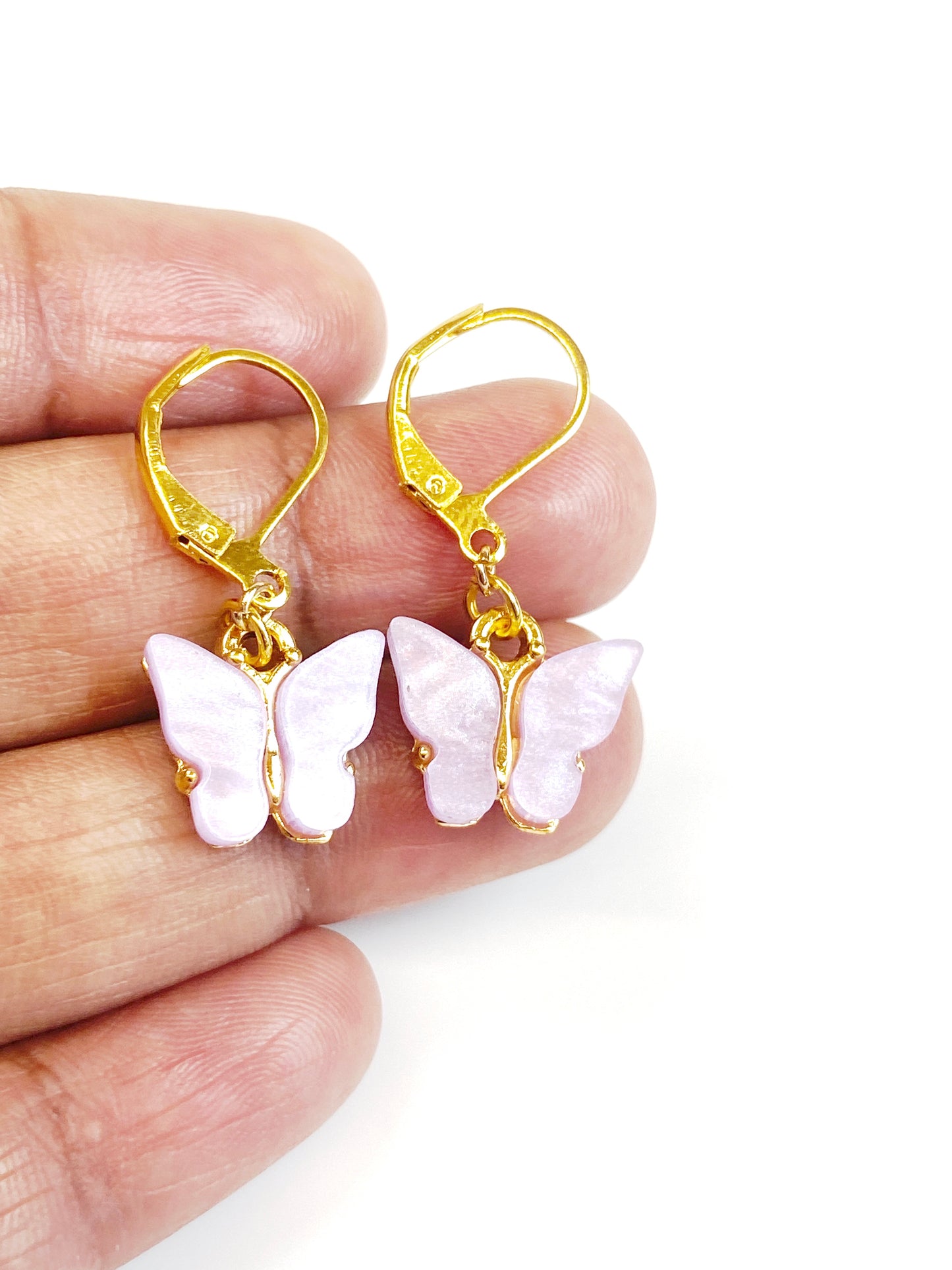 Mini Butterfly Charm Earring-Gold plated