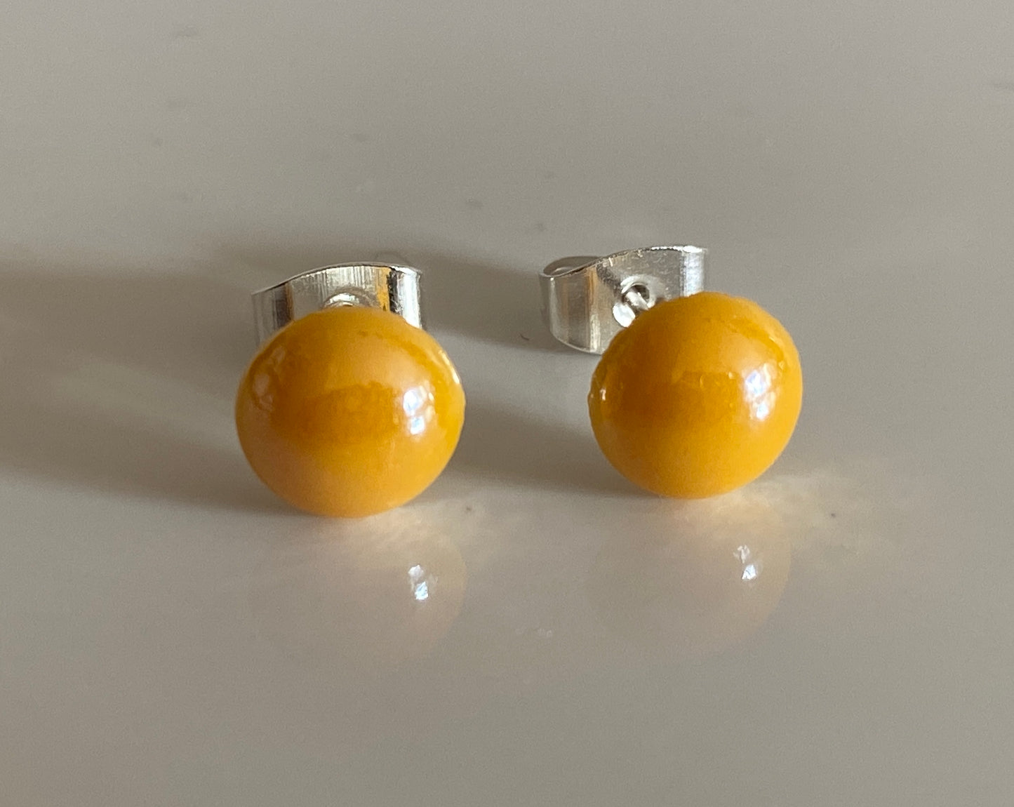 Glass Pearl Stud Earrings