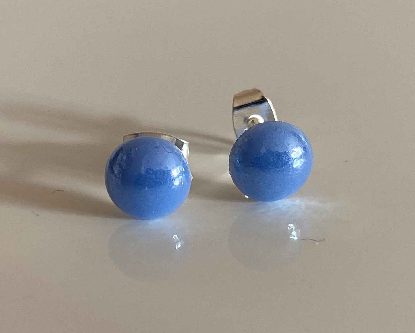 Glass Pearl Stud Earrings