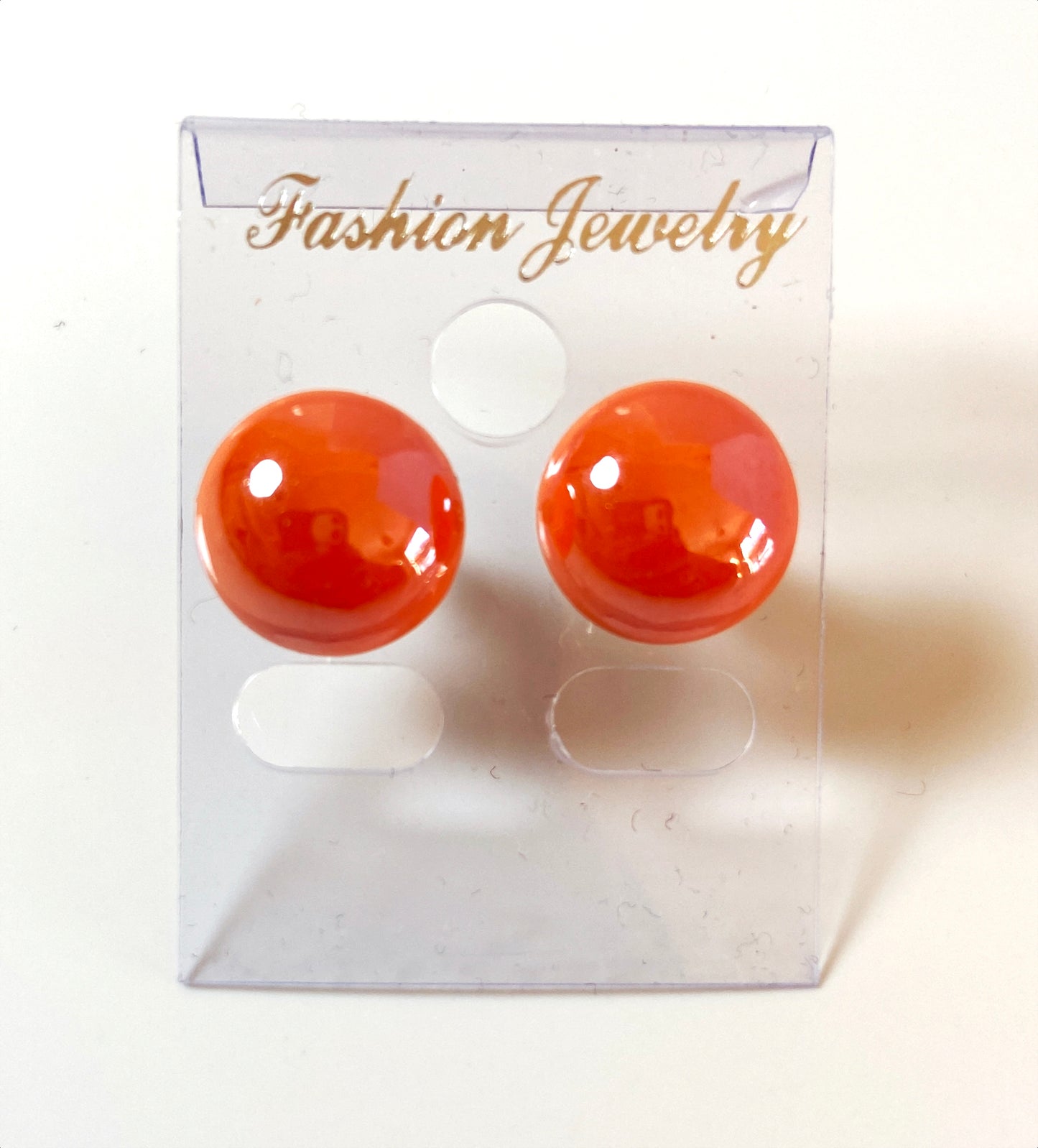 Pearl glass ear stud big size
