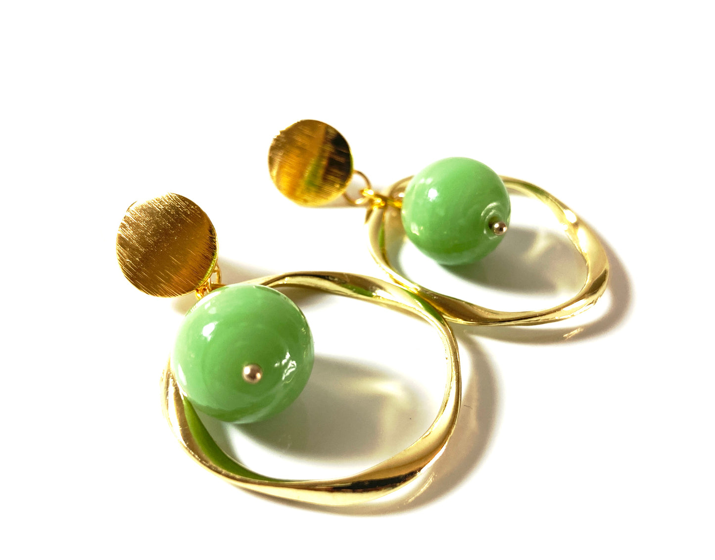 Pastel green earring