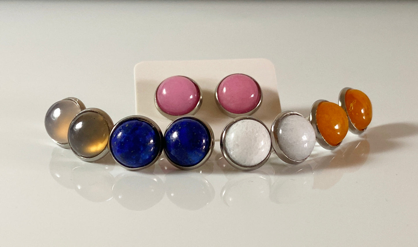 Gemstone ear stud Earrings
