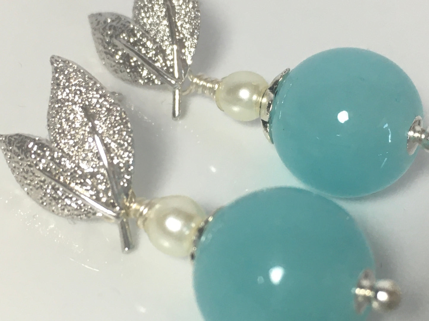 Cyan blue berry earring