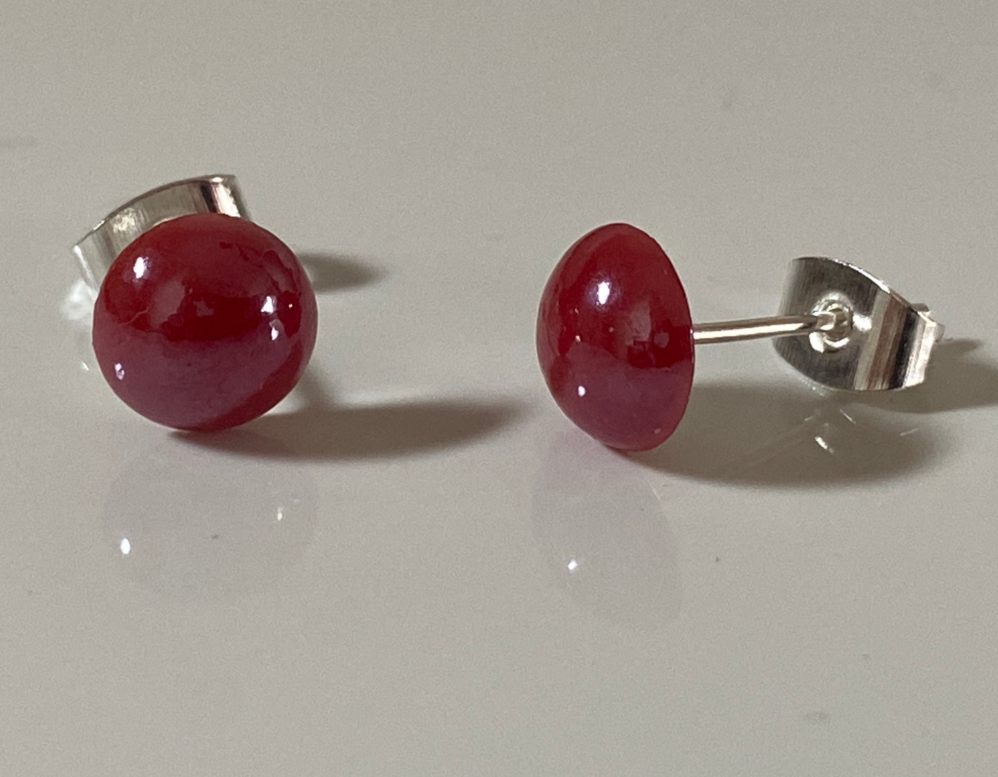Glass Pearl Stud Earrings