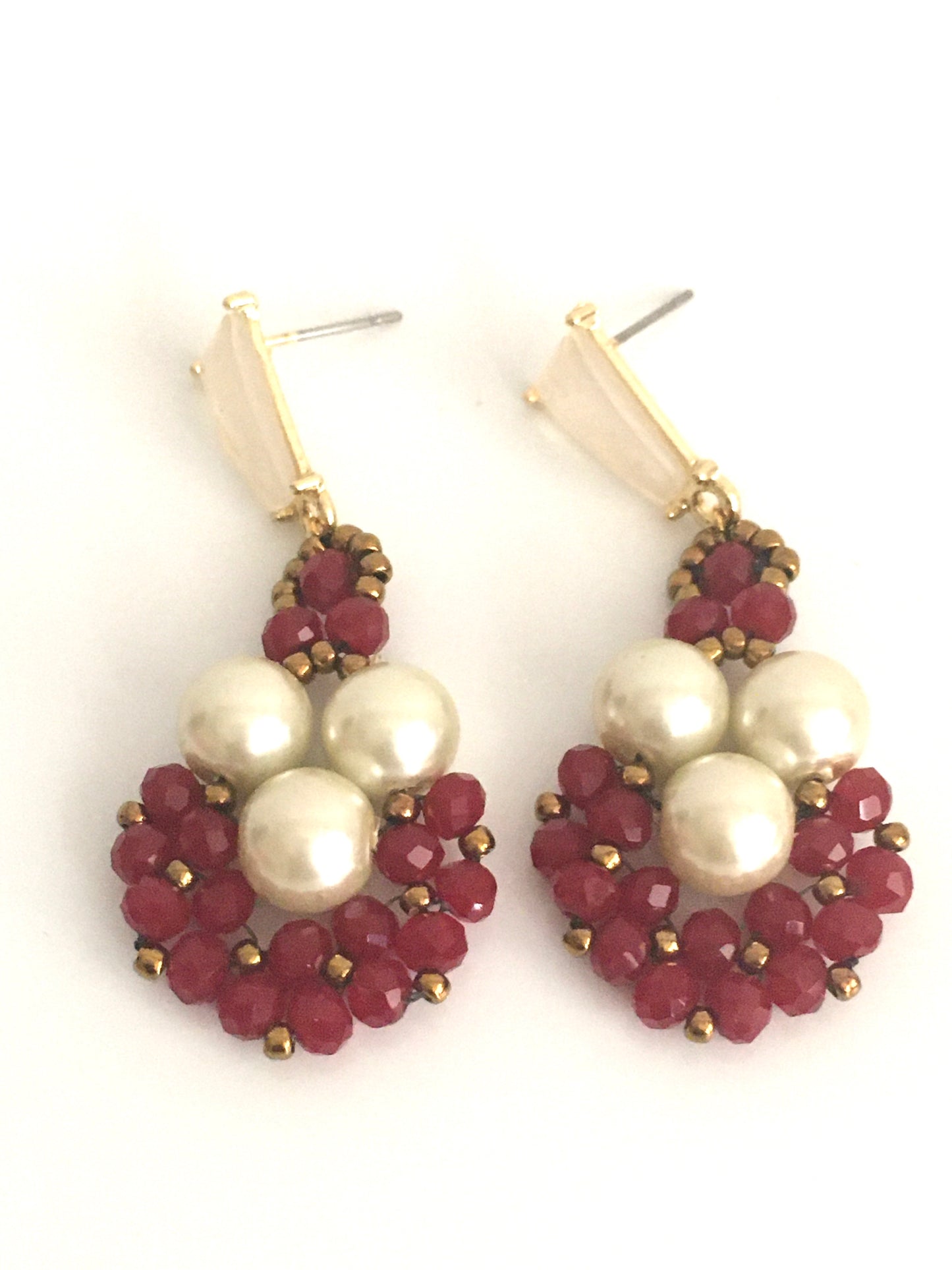 Crystal feather earring