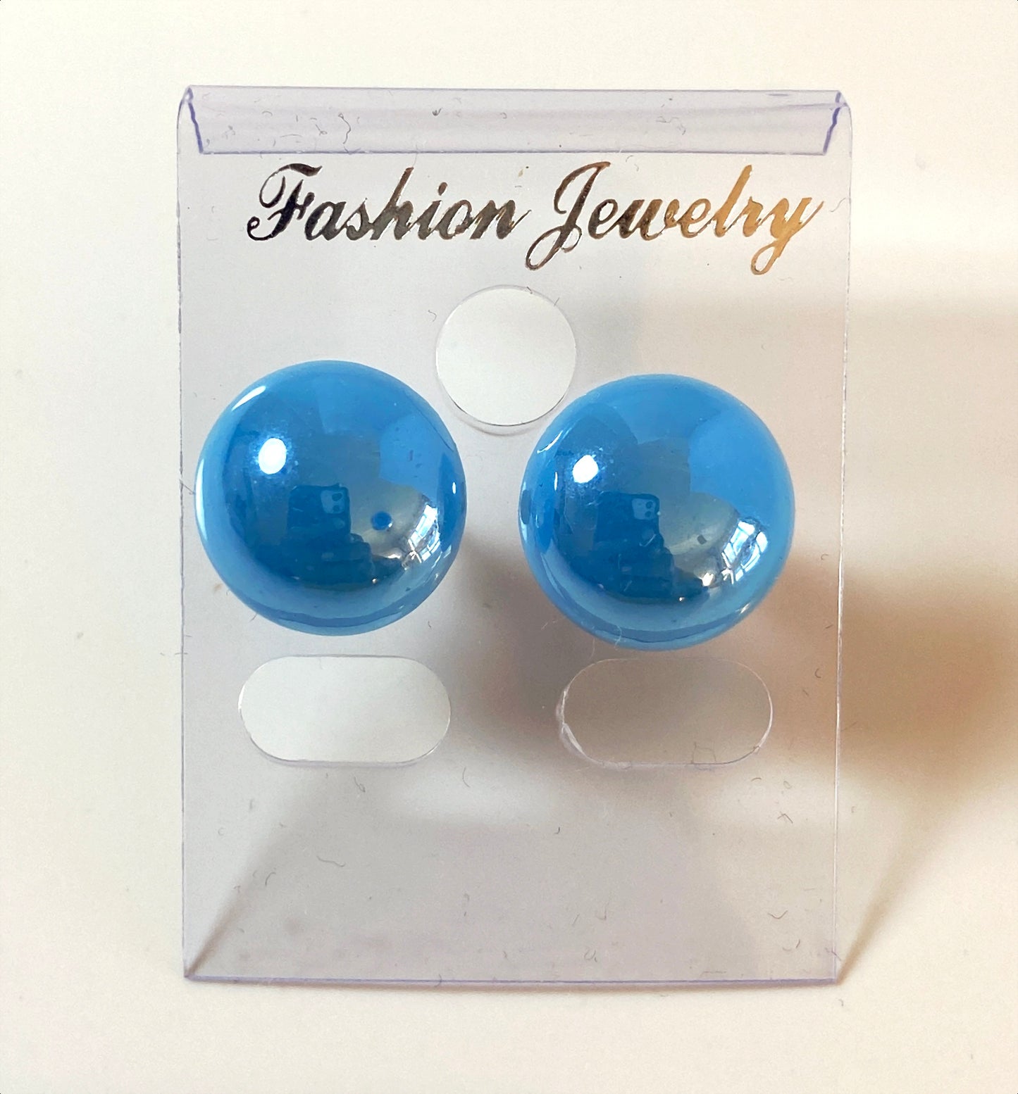 Pearl glass ear stud big size