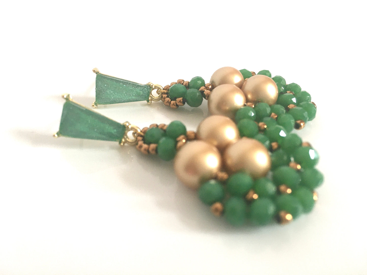 Crystal feather earring