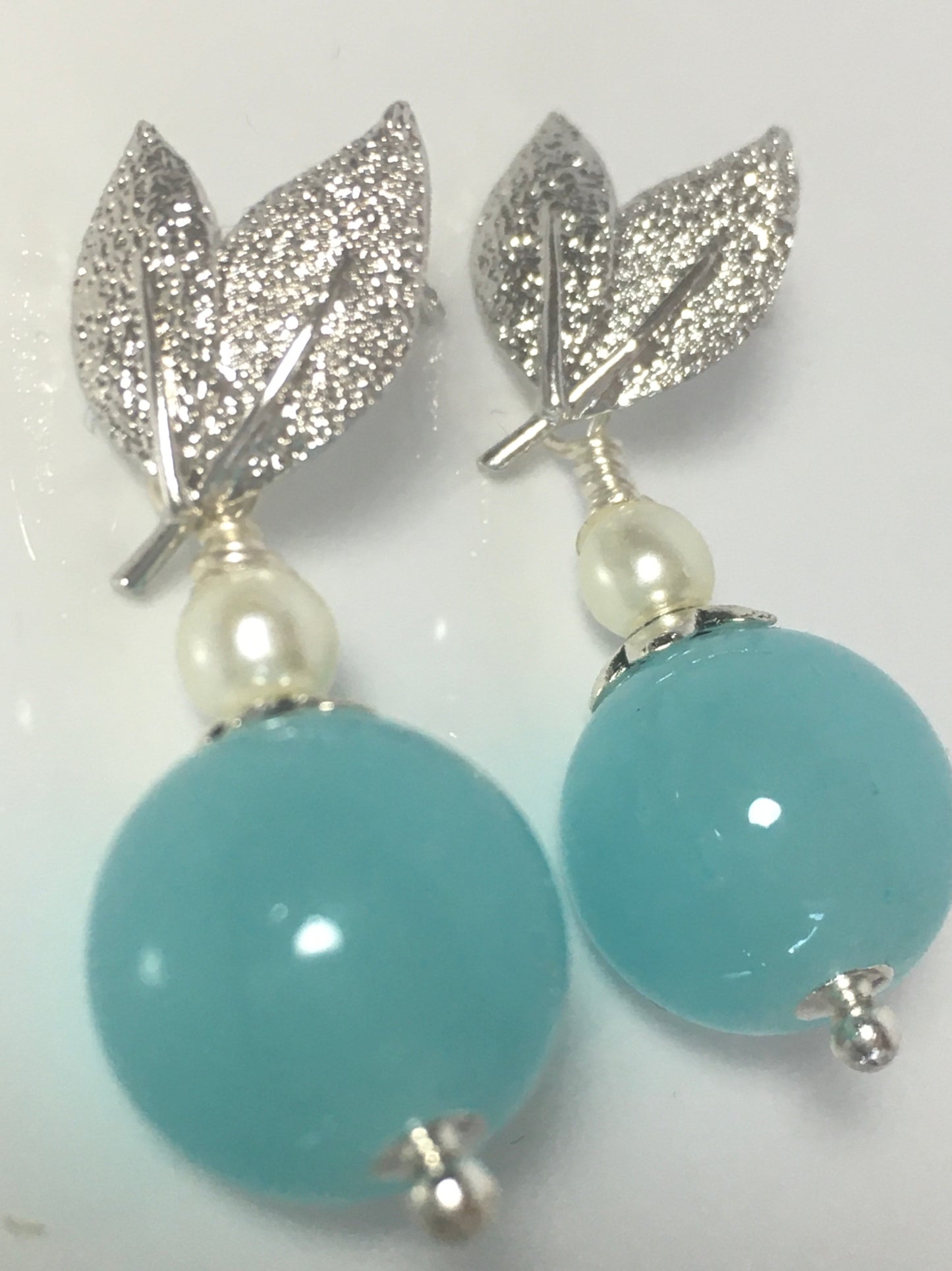 Cyan blue berry earring