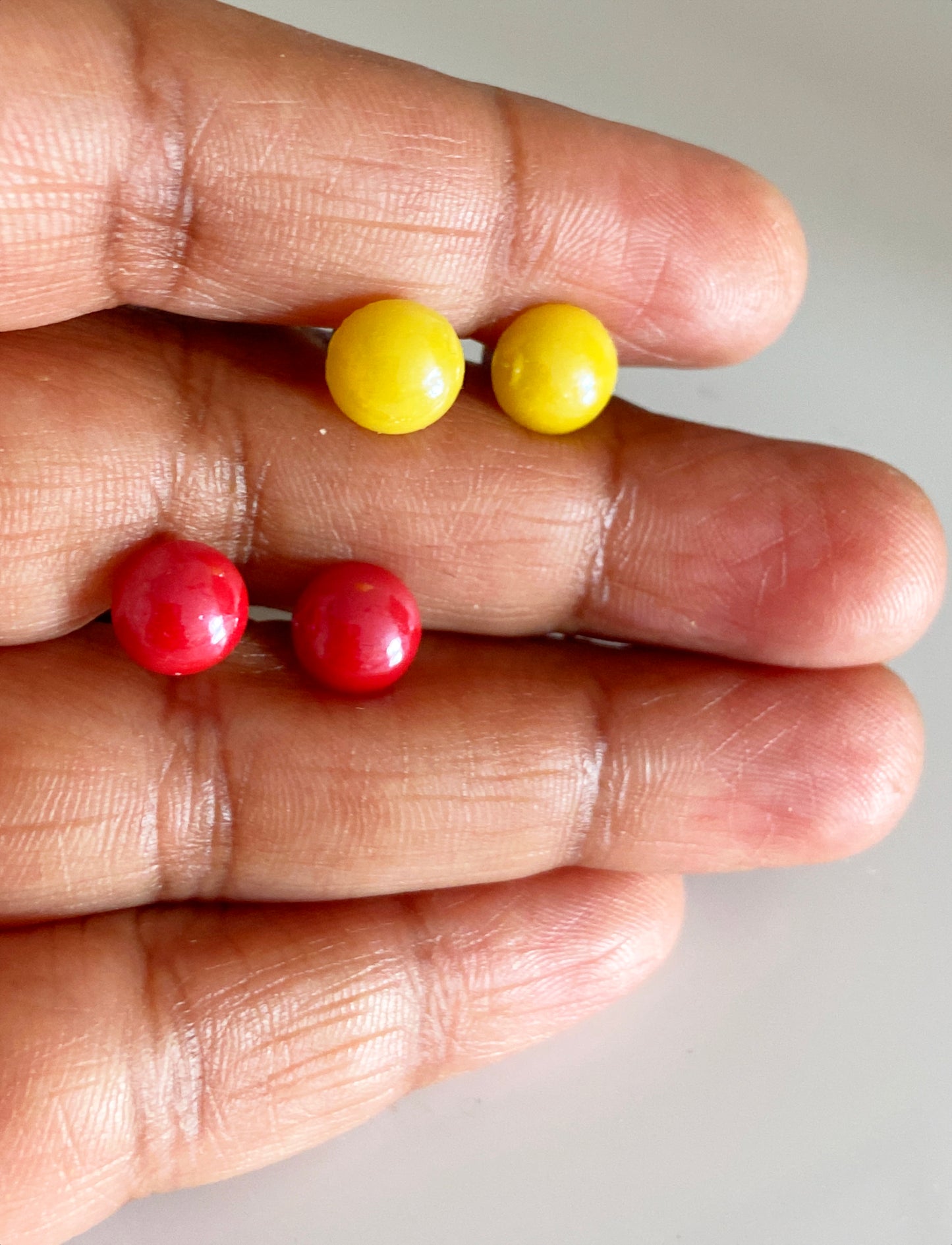 Glass Pearl Stud Earrings