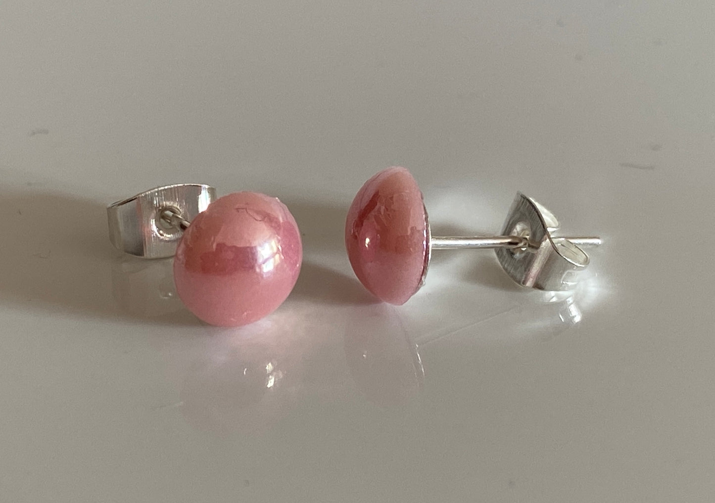 Glass Pearl Stud Earrings