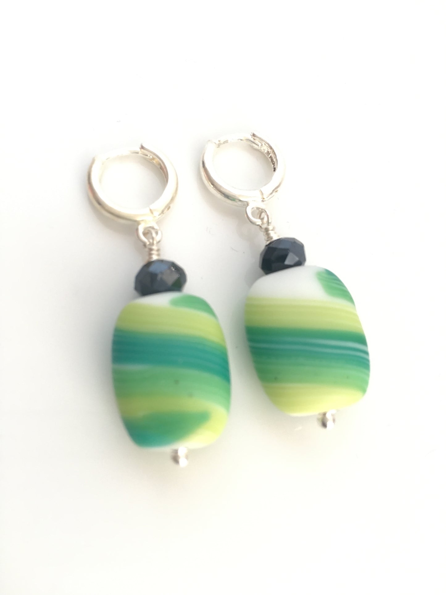 Miss green beetle earring