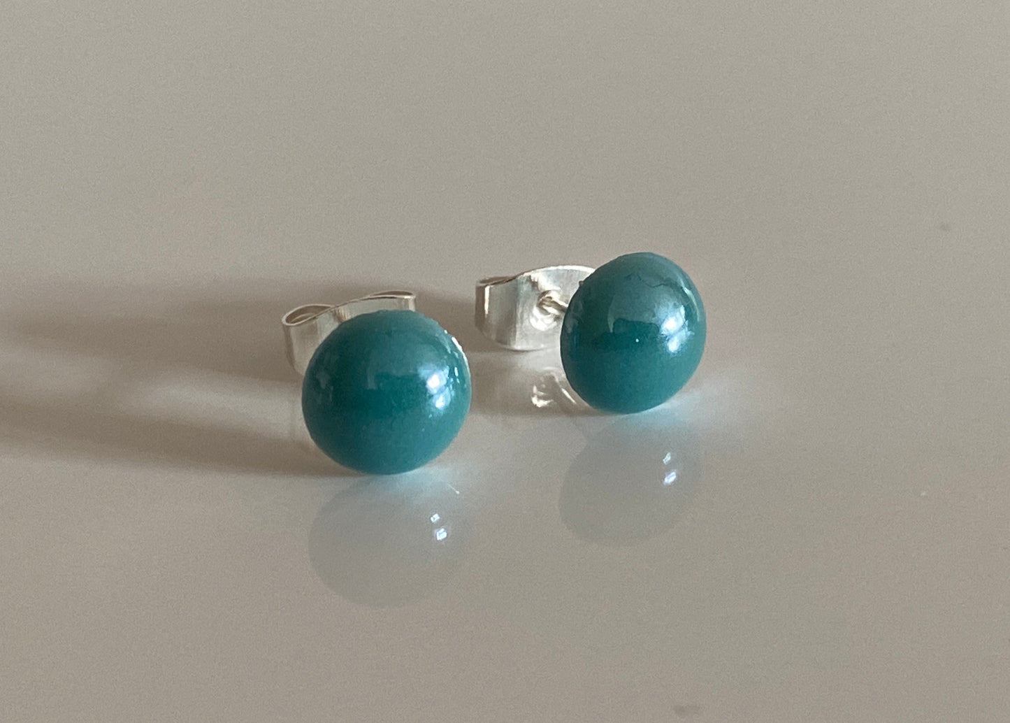 Glass Pearl Stud Earrings