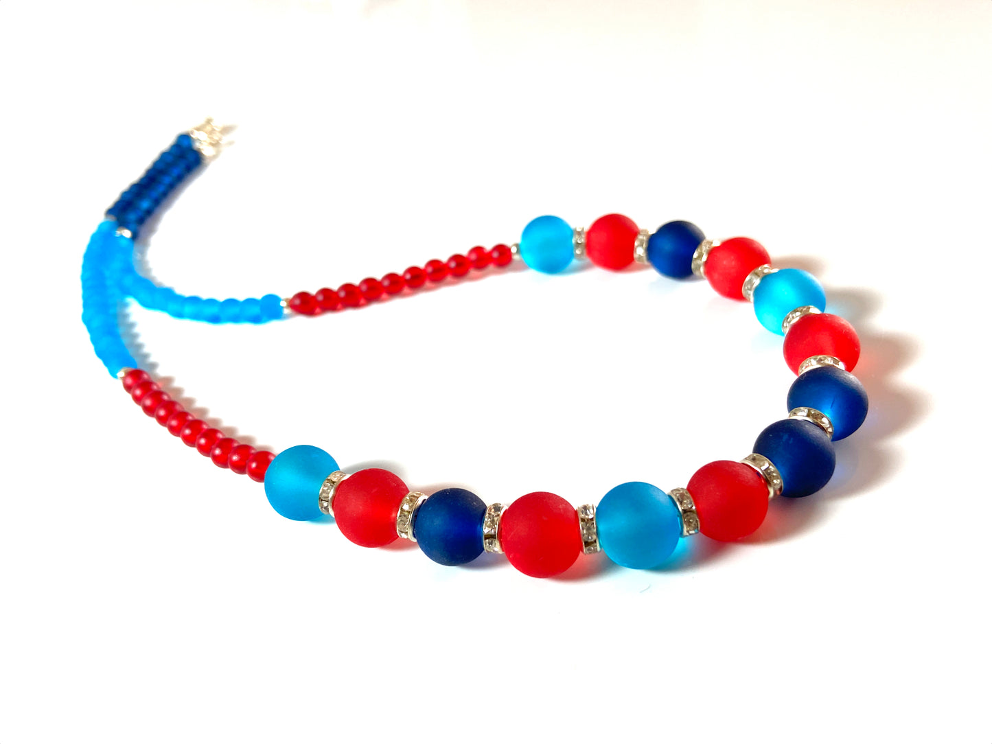 Frosted glass jewel set