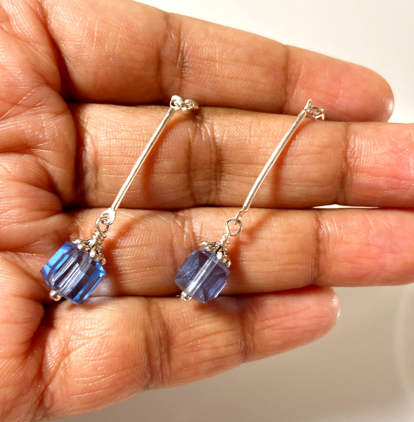 Cube drop earrings