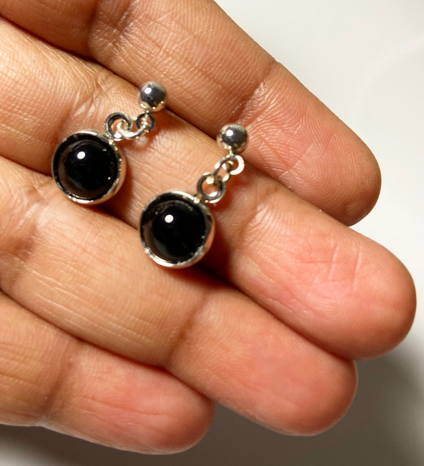 Gemstone drop earrings