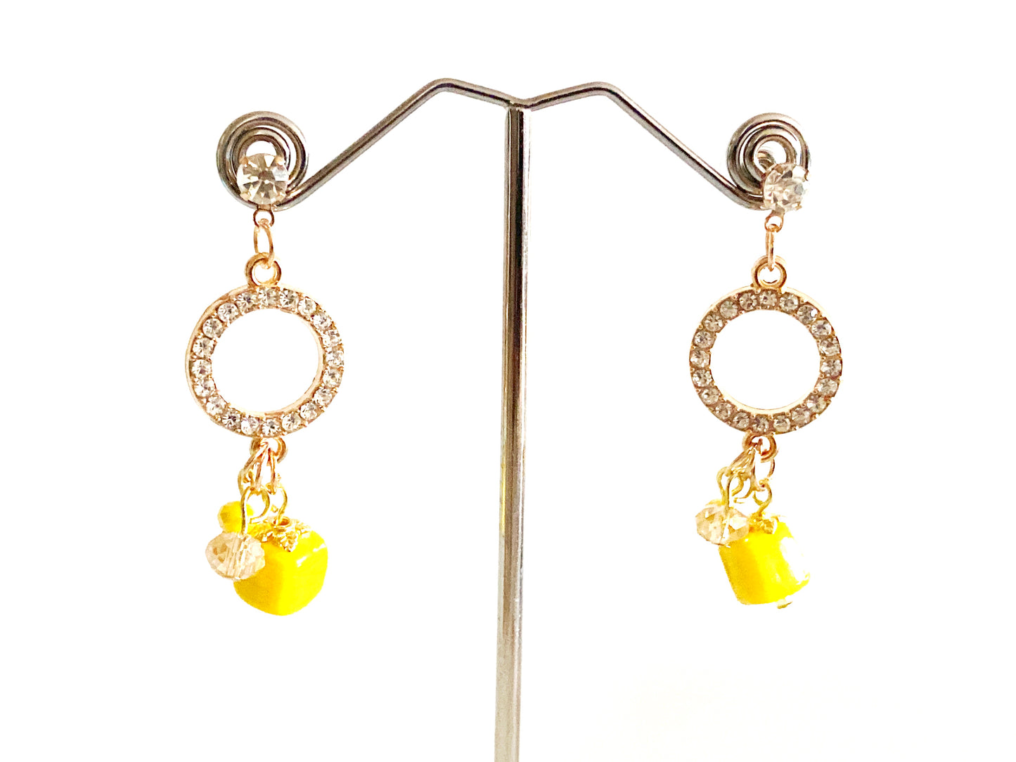 Pave ring earring