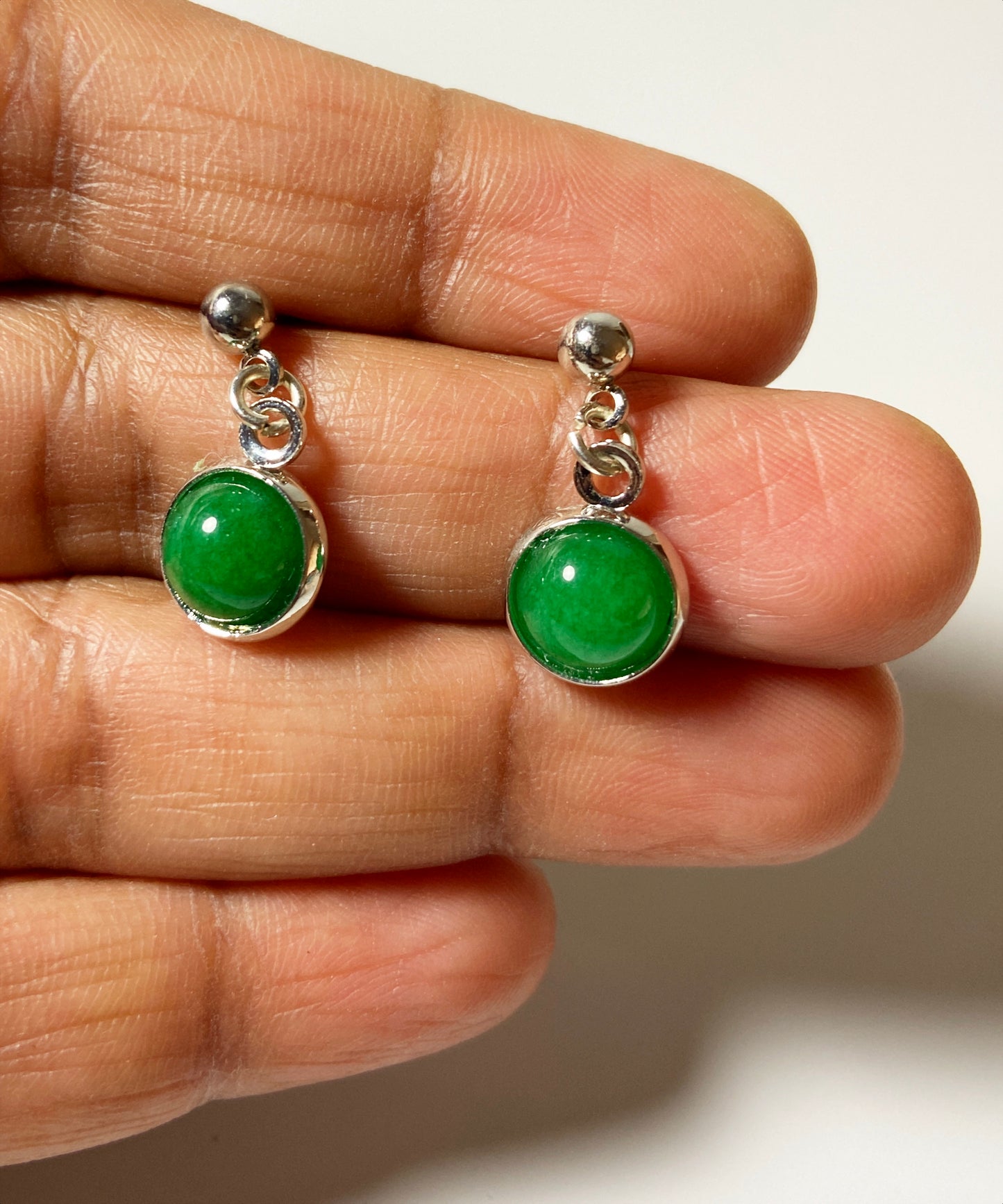 Gemstone drop earrings