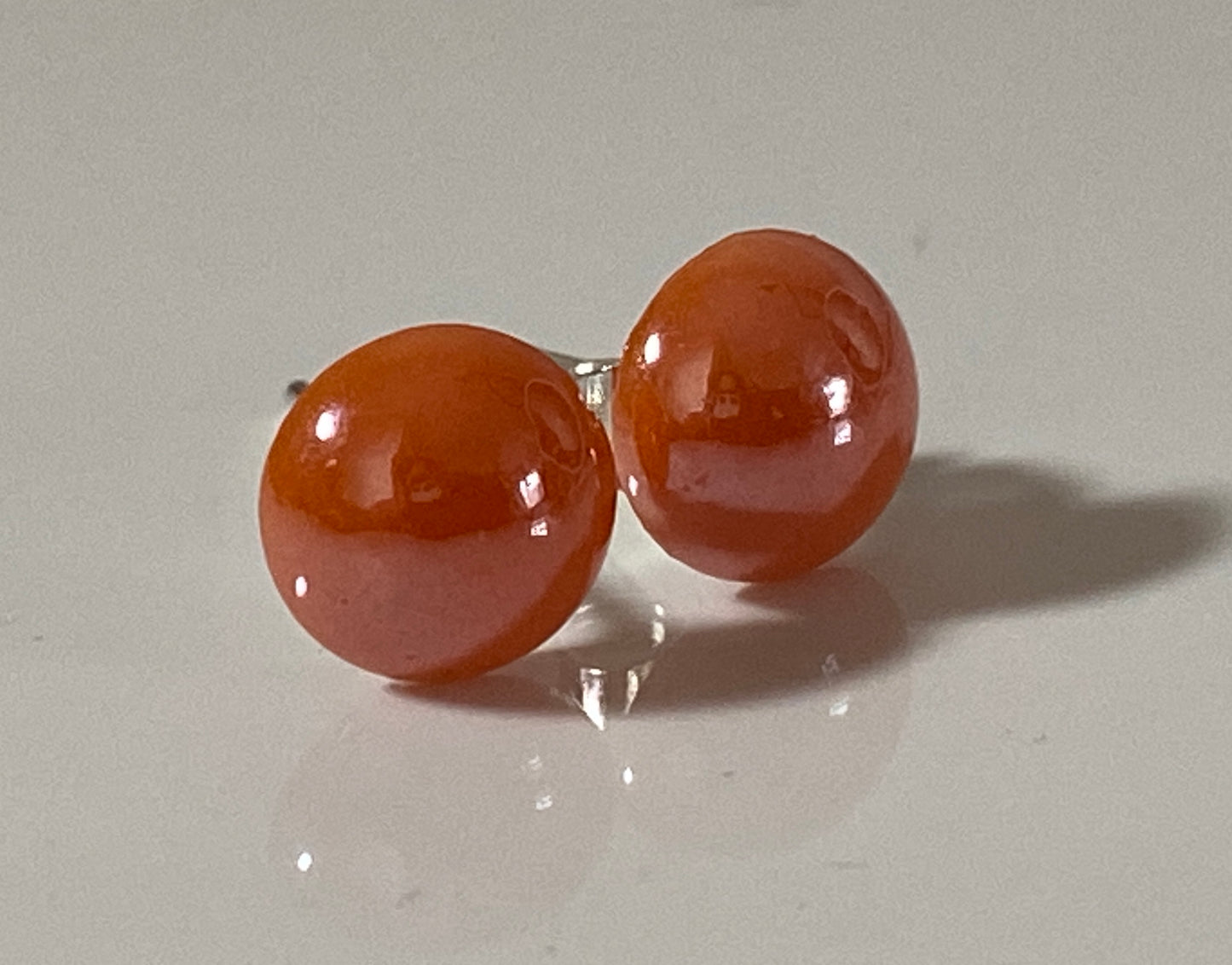 Glass Pearl Stud Earrings