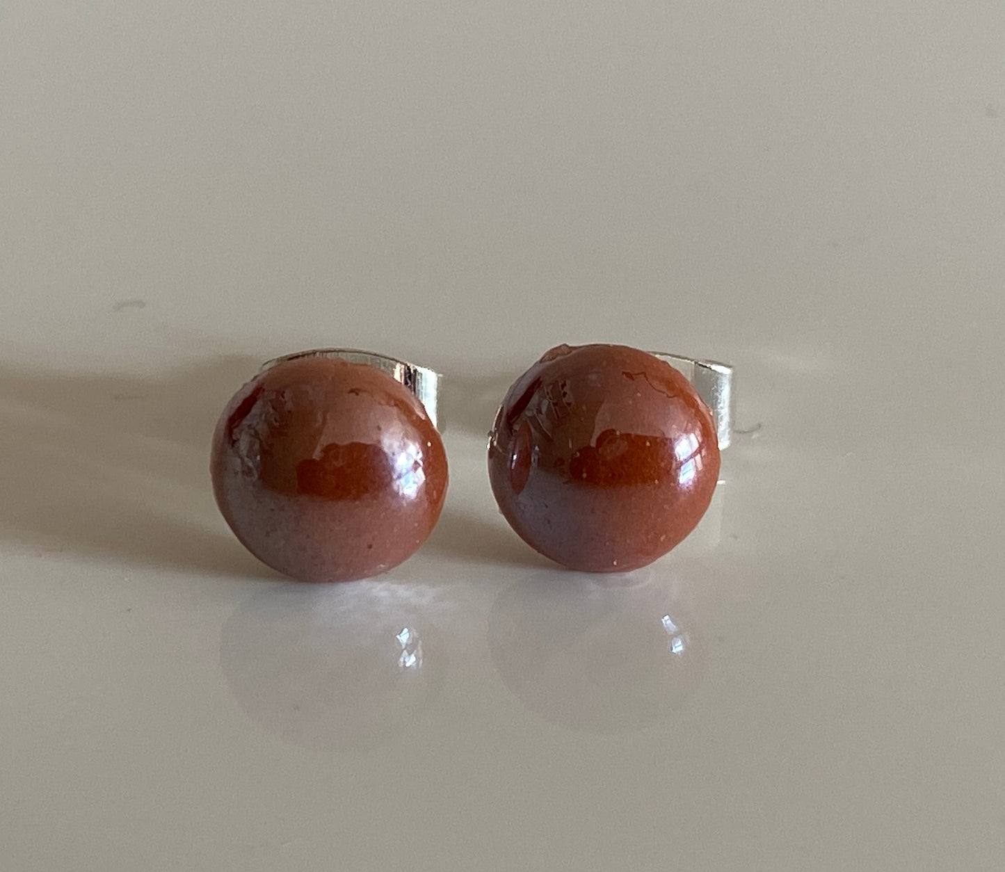 Glass Pearl Stud Earrings