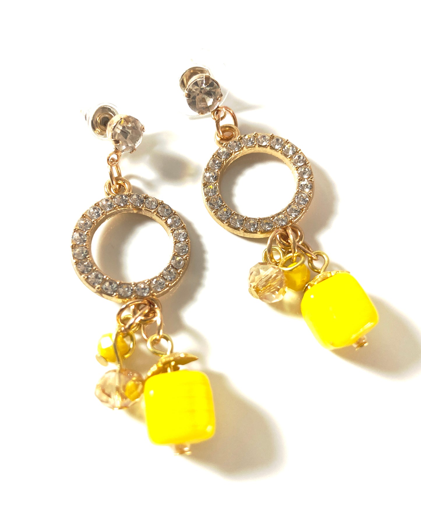 Pave ring earring