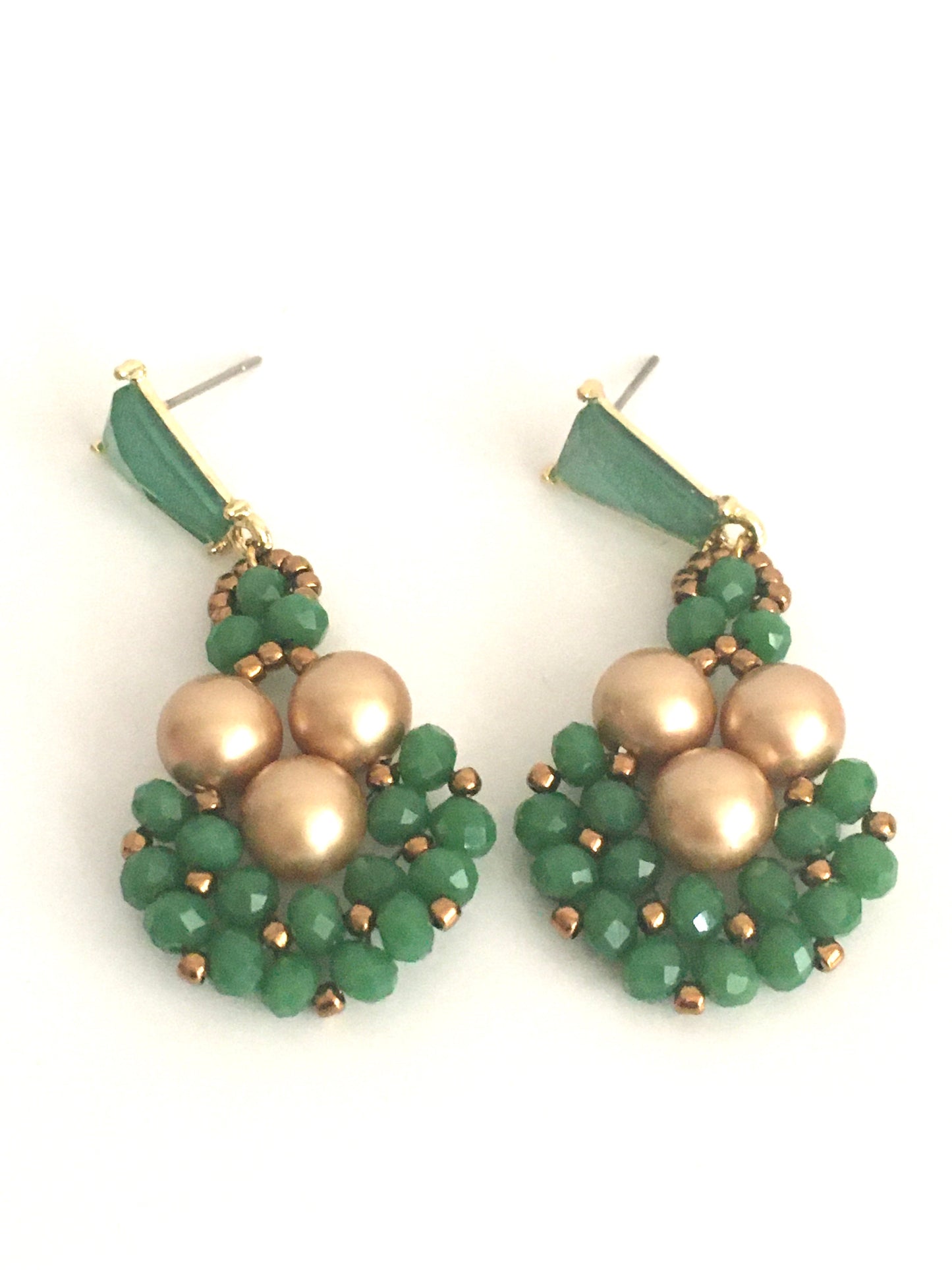 Crystal feather earring
