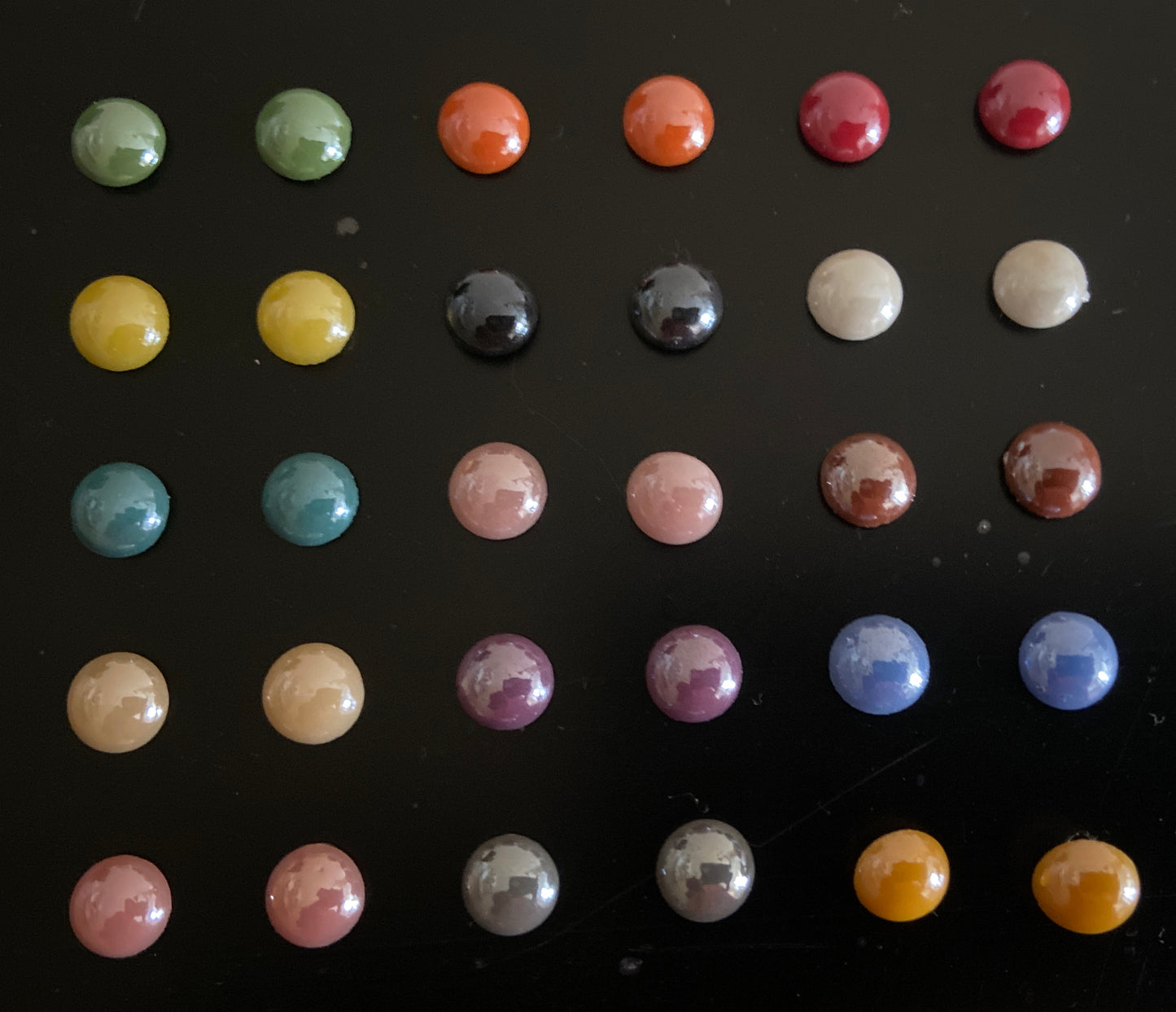 Glass Pearl Stud Earrings