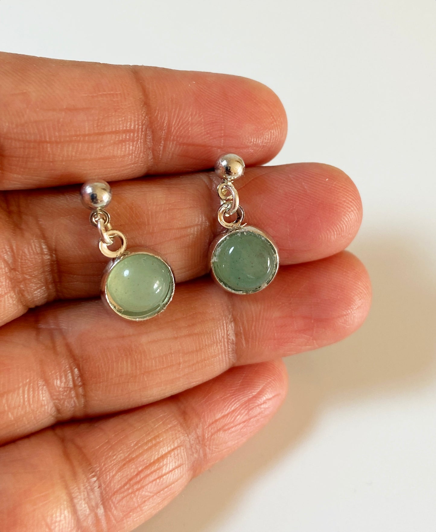 Gemstone drop earrings